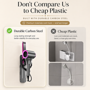 Livvaya FlexDry Pro™ 2-in-1 Hands-Free Hair Dryer Stand & Wall Mount