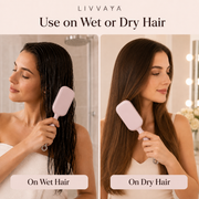 Livvaya Self CleanStyle™ Easy-Clean Detangling Brush