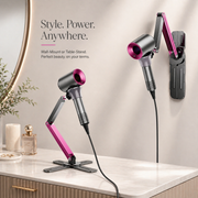Livvaya FlexDry Pro™ 2-in-1 Hands-Free Hair Dryer Stand & Wall Mount