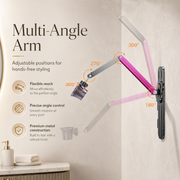 Livvaya FlexDry Pro™ 2-in-1 Hands-Free Hair Dryer Stand & Wall Mount