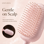 Livvaya Self CleanStyle™ Easy-Clean Detangling Brush