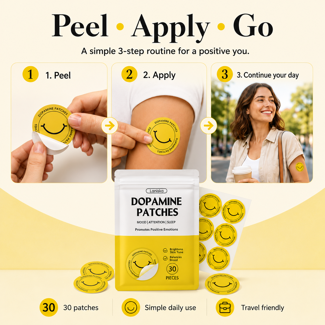 Livvaya Feel-Good Daily Patches — 30 Pack