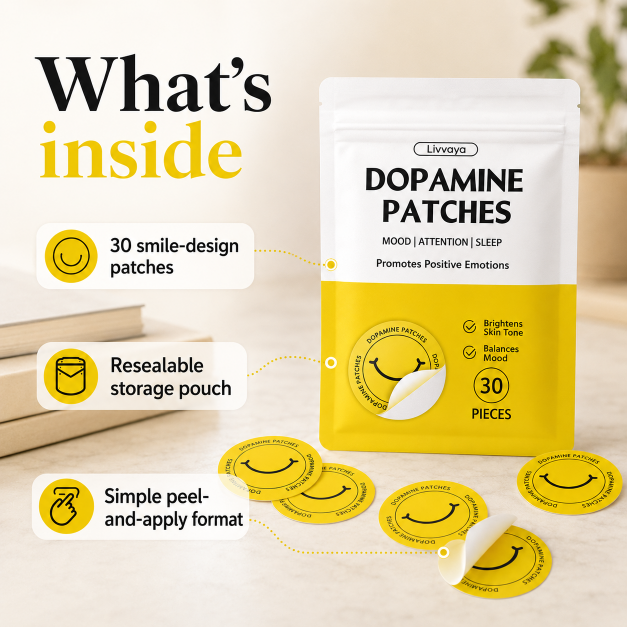 Livvaya Feel-Good Daily Patches — 30 Pack