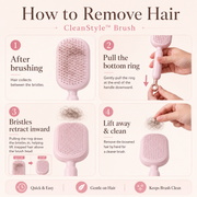 Livvaya Self CleanStyle™ Easy-Clean Detangling Brush