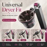Livvaya FlexDry Pro™ 2-in-1 Hands-Free Hair Dryer Stand & Wall Mount